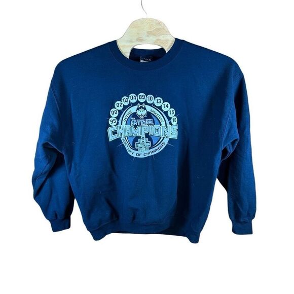 UCONN Basketball Champion Sweatshirt Extra Large (XL) Blue 84 - Picture 1 of 4